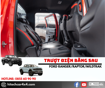 GHẾ CHỈNH ĐIỆN BĂNG SAU DÀNH CHO XE BÁN TẢI FORD RANGER XLS/WT/RAPTOR/STOMTRAK