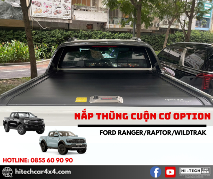 NẮP THÙNG CUỘN CƠ OPTION ROLL FORD RANGER 2012-2025