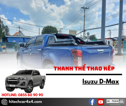 THANH THỂ THAO ĐÔI 2 ỐNG DÀNH CHO XE BÁN TẢI ISUZU D-MAX